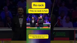 Holt rerack with 35 points lead micheal rack games sports shorts ytshort snooker cueball [upl. by Anale]