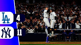 ¡LOS YANKEES SIGUEN CON VIDA DODGERS 4 YANKEES 11 ⚾ JUEGO  4 SERIE MUNDIAL  MLB  REY DEPORTIVO [upl. by Ayanaj]