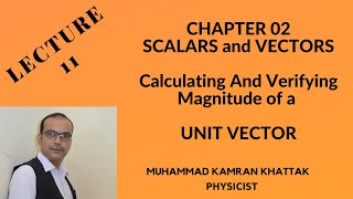 First Year Physics Chapter 02 SCALARS AND VECTORS Calculating Magnitude of unit vector Numerically [upl. by Alexandria906]