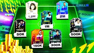 FIFA 22 SQUAD BUILDER 50K 150K 200K 300K 500K 1M 12M 15M 2M HYBRID SQUAD BUILDERS [upl. by Anibla]