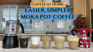 EASY MOKA POT AT HOME 5 CLASSIC HOT COFFEE DRINKS  FOR HOME OR CAFES [upl. by Gleda743]