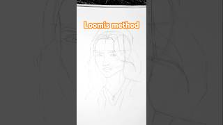 How to draw face for beginners Using Loomis method shorts facedrawing loomismethod [upl. by Goldshlag]