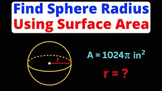 Find RadiusDiameter of Spheres  Given Surface Area  Eat Pi [upl. by Aninat]