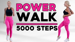 5000 Steps Walking At Home Workouts  2 Mile Power Walk  Walk at Home [upl. by Harlen]