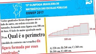 CURSO RACIOCÃNIO LÃ“GICO RESOLUÃ‡ÃƒO PROVA OBMEP 2017 13Âª OLIMPÃADA BRASILEIRA MATEMÃTICA ESCOLAS PÃšBLI [upl. by Tymes]