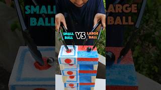 Experiment Small Ball VS Large Ball  The Iron Ball Challenge experiment diy asmr games [upl. by Annaj661]