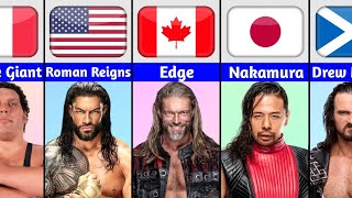 WWE Wrestlers Nationality  WWE Wrestlers From Different Countries [upl. by Itnaihc]