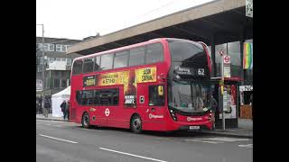 Enviro 400 MMC Smart Hybrid Stagecoach 11063 YX68UNG Route 62 Arriving at Barking Stn for Marks Gate [upl. by Domela977]