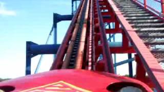 Superman ride at Six Flags in Maryland [upl. by Amsirp346]