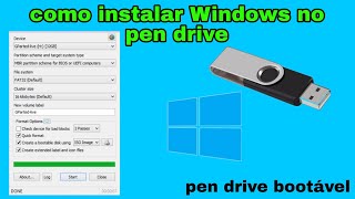 Como fazer um pen drive bootável como instalar Windows no pendrive [upl. by Nofpets]