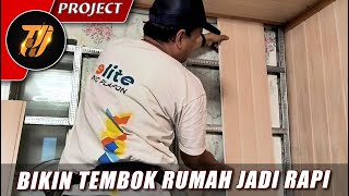 Cara pasang pvc plafon jadi wall panel lebih hemat dan tetap kuat [upl. by Anastase]