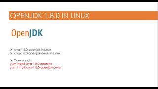 OpenJdk 1 8 0 Installation in Linux or RHEL 7 [upl. by Aleta854]