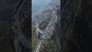 The Most Thrilling Winding Road of Tianlong Mountain [upl. by Ainadi]