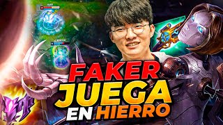 ¡FAKER JUEGA CONTRA HIERROS EN EUW ¿WTF RIOT 😐💀 [upl. by Dazhehs109]