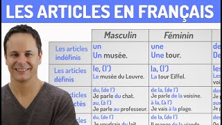 Tous les Articles en Français en 15 minutes 📚📚 Articles définis indéfinis partitifs [upl. by Ative680]