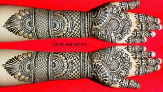 Latest simple full hand bridal mehndi designs  wedding 2022 special front hand mehendi design [upl. by Enrobso986]