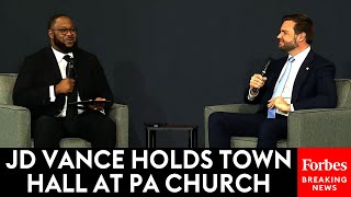 FULL TOWN HALL JD Vance Discusses Education Faith At Rock Church In Harrisburg Pennsylvania [upl. by Marquez]