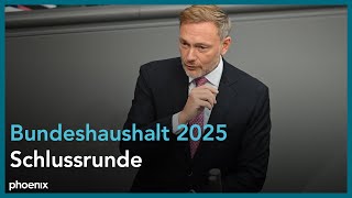 Schlussrunde zum Haushaltsgesetz 2025 am 130924 [upl. by Aivilys]