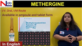 Methergine in English  Ergot Alkaloids Obstetrical Uterotonic  Ecbolic Drug  Nursing Lecture [upl. by Enej666]