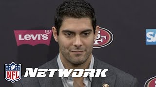 Jimmy Garoppolo quotIts Been a Long Time Comingquot on Extension with 49ers  NFL Press Conference [upl. by Ofella422]