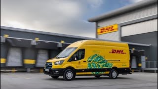 De Ford ETransit ingezet als duurzame bestelwagen door DHL  Ford Nederland [upl. by Terrene]