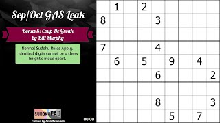 Monthly Sudoku  SeptemberOctober 2024 Bonus 5 [upl. by Edalb]