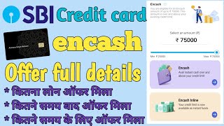 SBI encash offer details II SBI credit card se loan kaise le II Paytm SBI credit card [upl. by Parrish95]