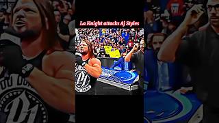 La Knight attacks Aj Styles wwe trendingshorts trending [upl. by Repard]