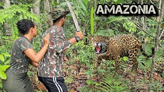 ACAMPAMENTO SELVAGEM o PIOR ACONTECEU de cara com a ONÇA PINTADA Acampando e Pescando na Amazônia [upl. by Wellesley829]