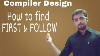 Compiler Design Lecture  How to find First amp Follow Eng  hindi [upl. by Eiznik604]