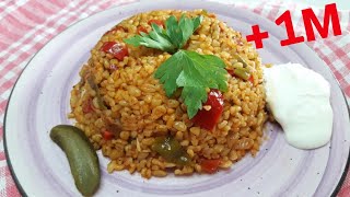 برغل تركي بالخضار 🇹🇷 الوصفة الأصلية مثل المطاعم 👌Recette de boulgour aux légumes [upl. by Laeahcim]