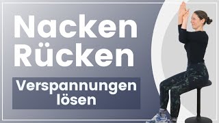 Nacken Rücken Verspannung Befreie Dich mit diesen 4 Übungen von den Schmerzen [upl. by Ajiak926]