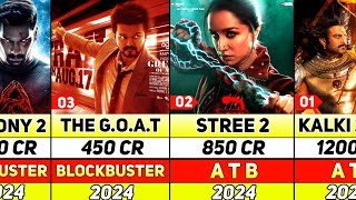 Top 50 Highest GROSSING Indian Movies 2024  The Greatest of All Time Stree2 Demonte Colony 2 [upl. by Edan]