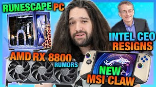 HW News  Intel CEO quotSteps Downquot New MSI Claw 258V 7100 Computer Case RX 8800 Rumors [upl. by Nessa]