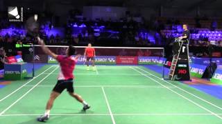 Lin Dan 2014  right handed nice low angle mirrored [upl. by Kcirtap]