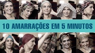 10 amarrações de lenços em 5 minutos  Flávia Flores [upl. by Micaela]