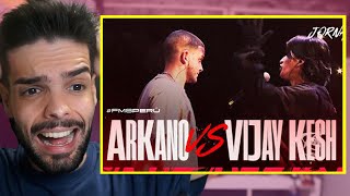 😥¿ARKANO DESCONCENTRADO por las RIMAS PERSONALES😥 VIJAY VS ARKANO en FMS PERÚ [upl. by Dukie]