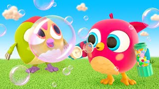 Baby birds make bubbles Learning baby videos amp baby cartoons for kids Animation amp Games for kids [upl. by Oleg]