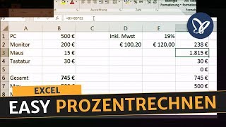 Excel Tutorial Prozentrechnen in Excel [upl. by Lore871]