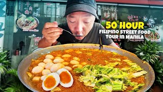 50 HOUR Filipino STREET FOOD amp SEAFOOD MARKET Tour BEST CHEAP EATS in Manila [upl. by Alded]