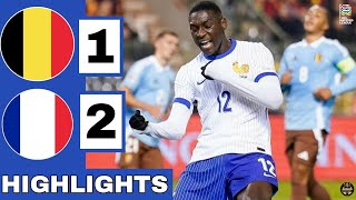 Belgium vs France 12 Highlights  UEFA Nations League  20242025 [upl. by Ahtekal]