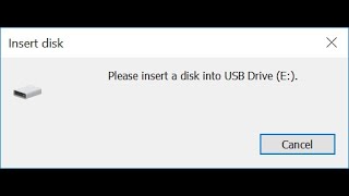 حل مشكله الفلاشه لا تفتح ولا تقبل الفورمات please insert a disk into USB drive [upl. by Ayyn]