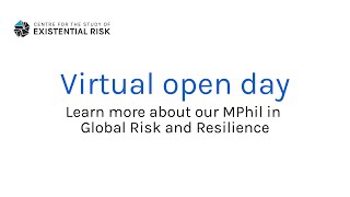 Open Day MPhil in Global Risk and Resilience [upl. by Ethelstan536]