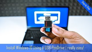 How to Install Windows 10 From USB Flash Drive Complete Tutorial [upl. by Ruben990]