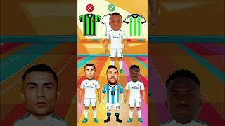 Quien Sabe Los Colores De Las Camisetas Ronaldo vs Messi vs Mbappé vs Vinicius [upl. by Leanora]