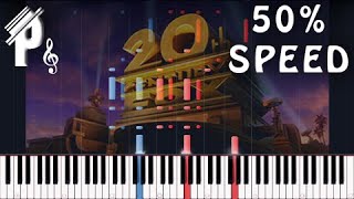 20th Century Fox Intro Piano Tutorial full amp half speed  Piano Shire [upl. by Akalam]