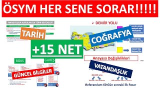 ÖSYM BU KONULARI HER SENE SORAR  15 NET [upl. by Yulma]