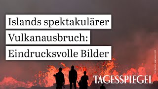 Spektakulärer Vulkanausbruch auf Island Glühende Lavaströme und beeindruckende Bilder [upl. by Orabla]