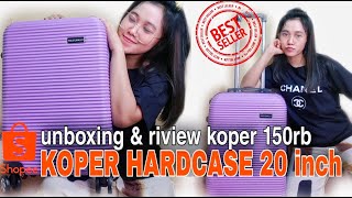 RIVIEW KOPER DARI SHOPEE MURAH 20 INCH KOPER FIBER HARDCASE 20 INCH [upl. by Ame526]