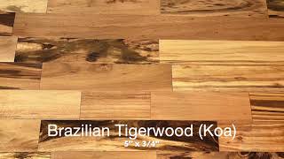 5quot x 34quot Brazilian Tigerwood Prefinished Hardwood Flooring [upl. by Salaidh]